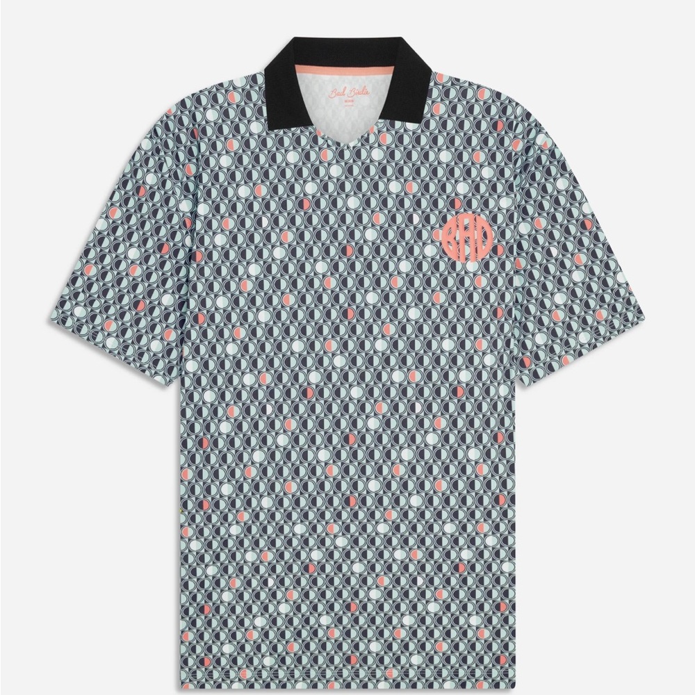 Men’s Bad Birdie Prodigy Golf Polo Shirt Speckled Silly Mint Size M Medium